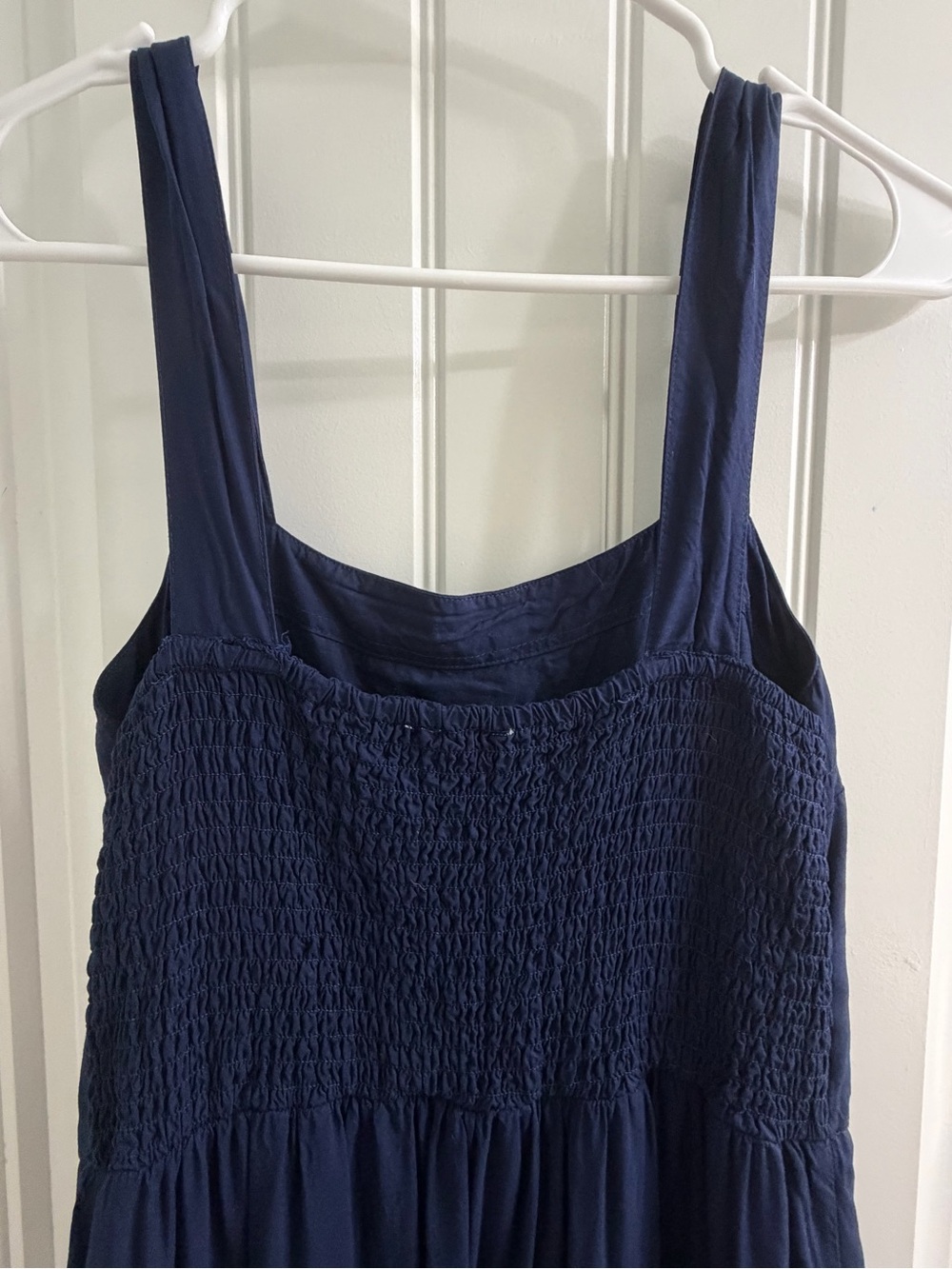 crown & ivy Navy Maxi Sundress Pink and White Lace Accents Sz S Boho Cottagecore - Picture 7 of 9